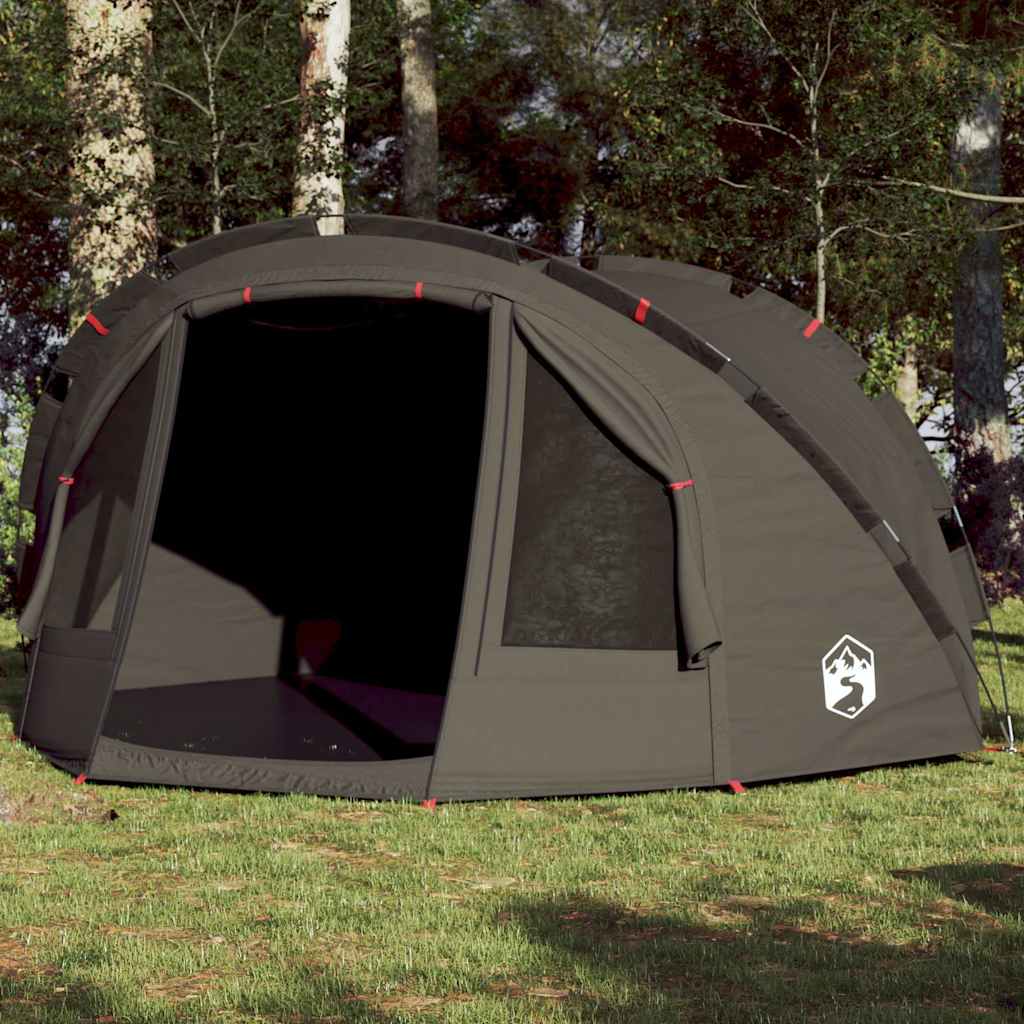 vidaXL Tente de pêche 4 personnes marron imperméable