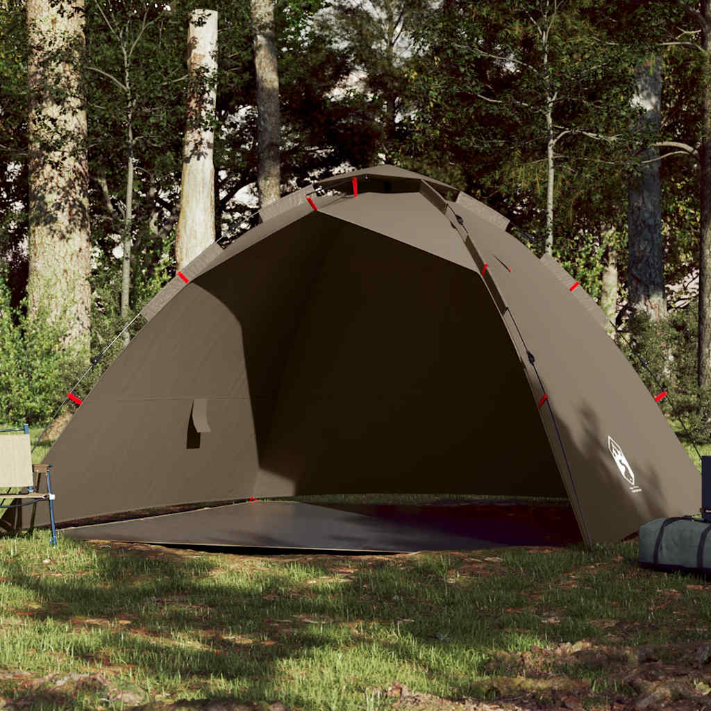 vidaXL Tente de pêche 4 personnes vert olive libération rapide