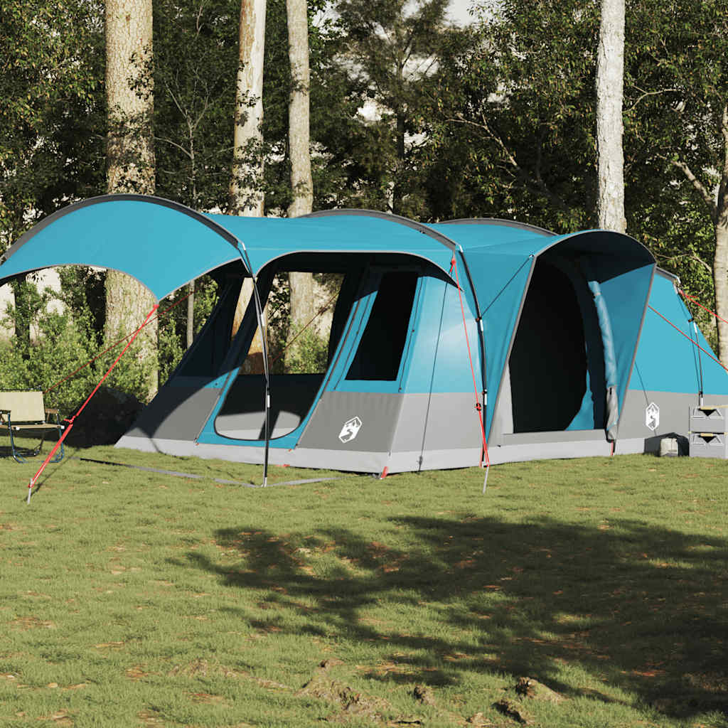 vidaXL Tente de camping tunnel 5 personnes bleu imperméable