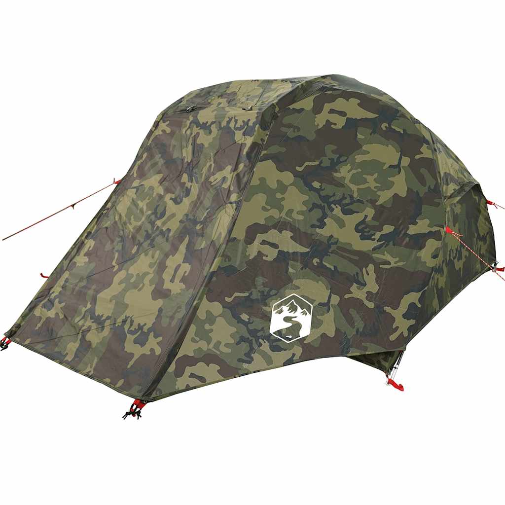 vidaXL Tente de pêche 3 personnes camouflage imperméable - Image 4