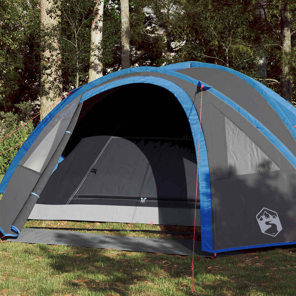vidaXL Tente de camping à dôme 4 personnes bleu imperméable