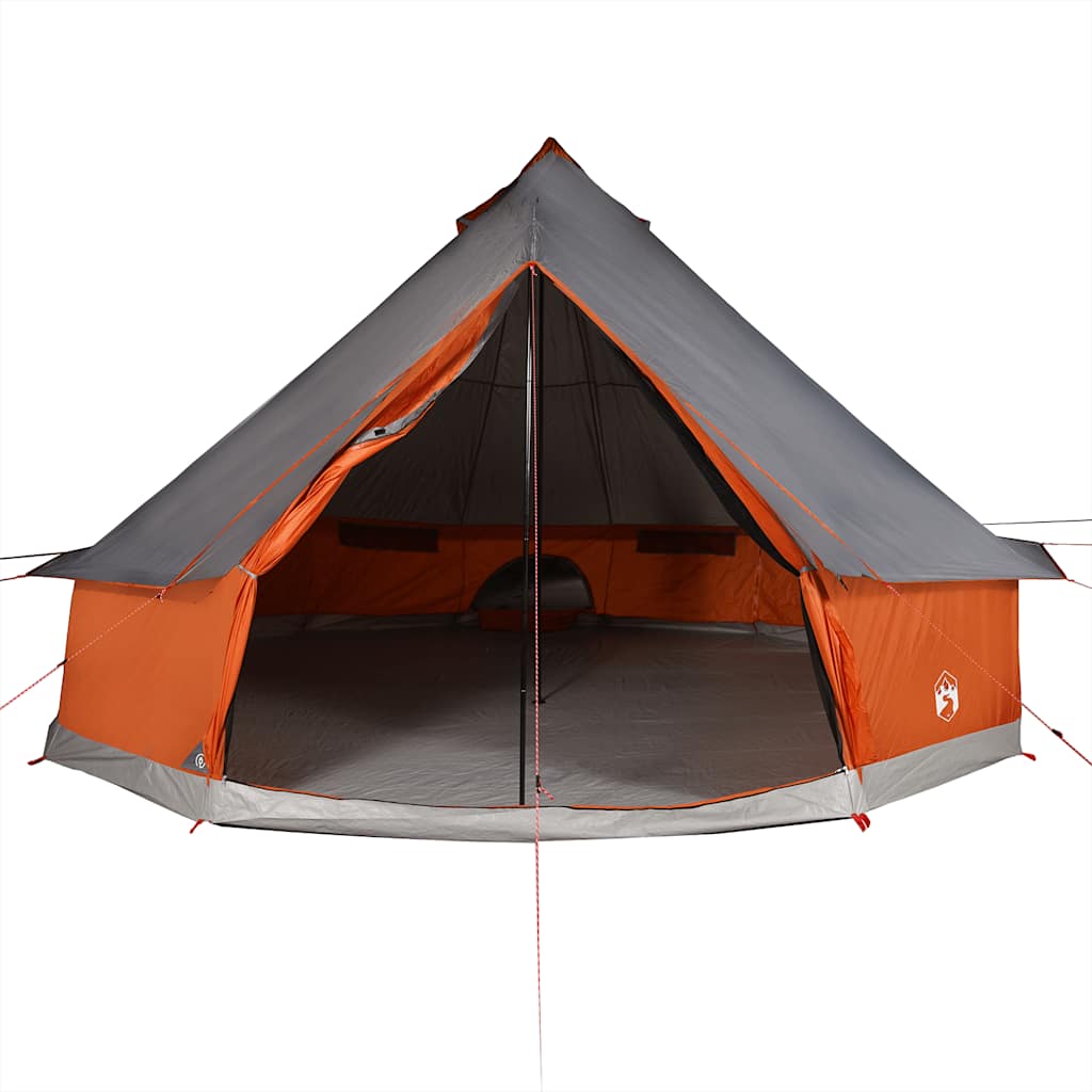 vidaXL Tente familiale tipi 8 personnes gris et orange imperméable - Image 6