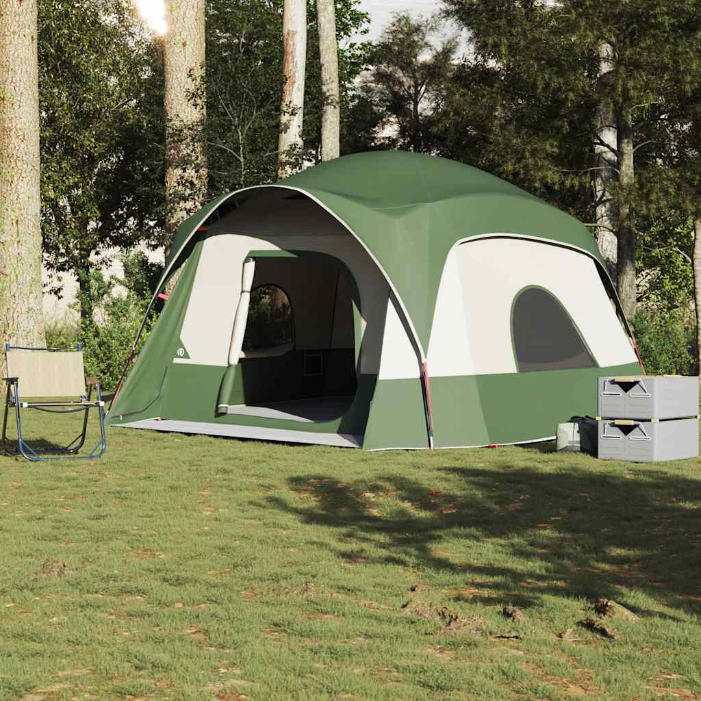 vidaXL Tente de cabine familiale 6 personnes vert imperméable