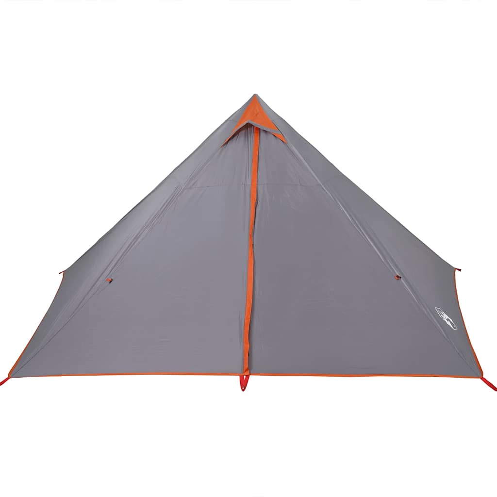 vidaXL Tente familiale tipi 7 personnes gris et orange imperméable - Image 5