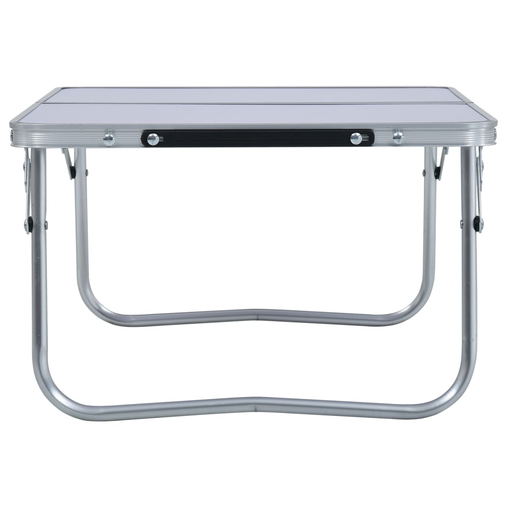 vidaXL Table pliable de camping Blanc Aluminium 60x40 cm - Image 3