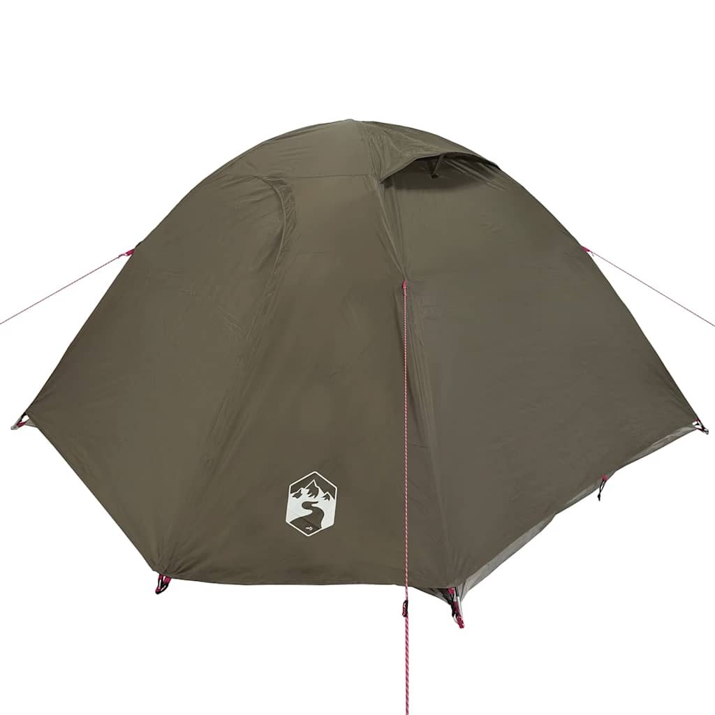 vidaXL Tente de camping à dôme 3 personne marron imperméable - Image 5