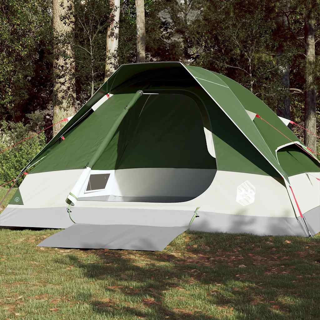 vidaXL Tente de camping à dôme 4 personnes vert imperméable