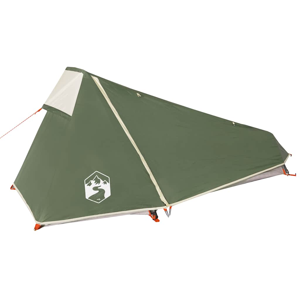 vidaXL Tente de camping tunnel 1 personne vert imperméable - Image 5