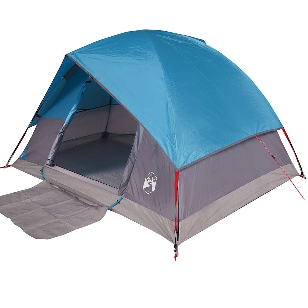 vidaXL Tente de camping à dôme 3 personnes bleu imperméable - Image 5