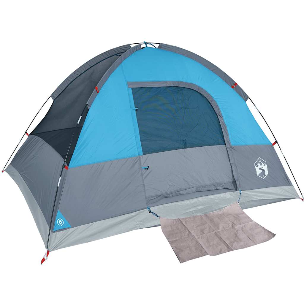 vidaXL Tente de camping à dôme 3 personnes bleu imperméable - Image 6