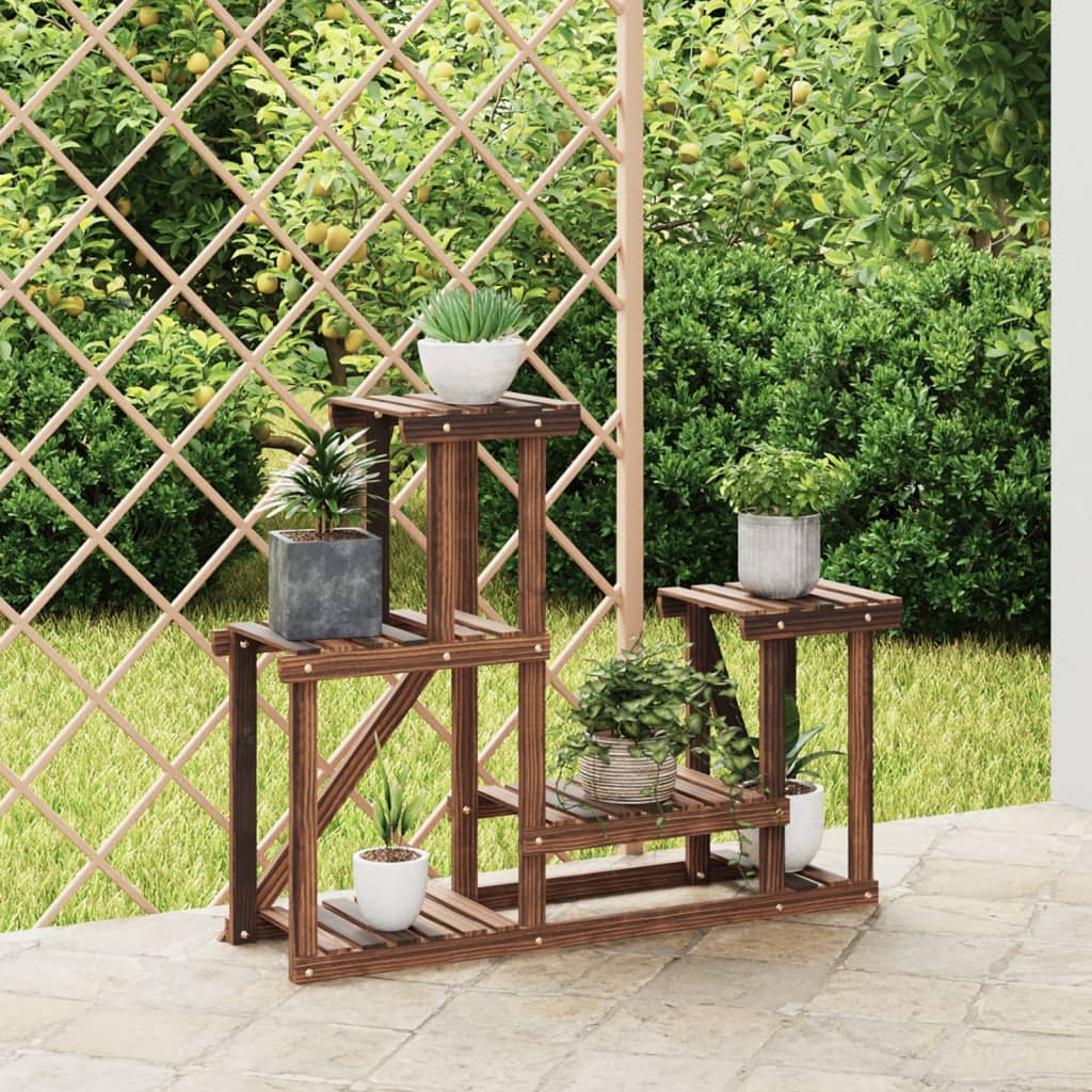 vidaXL Support à fleurs 90x25x73,5 cm bois massif de sapin