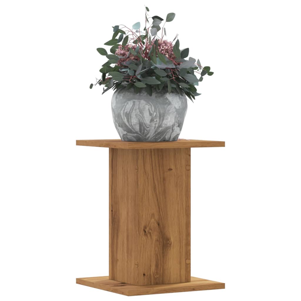 vidaXL Supports pour plantes 2 pcs chêne artisanal bois d'ingénierie