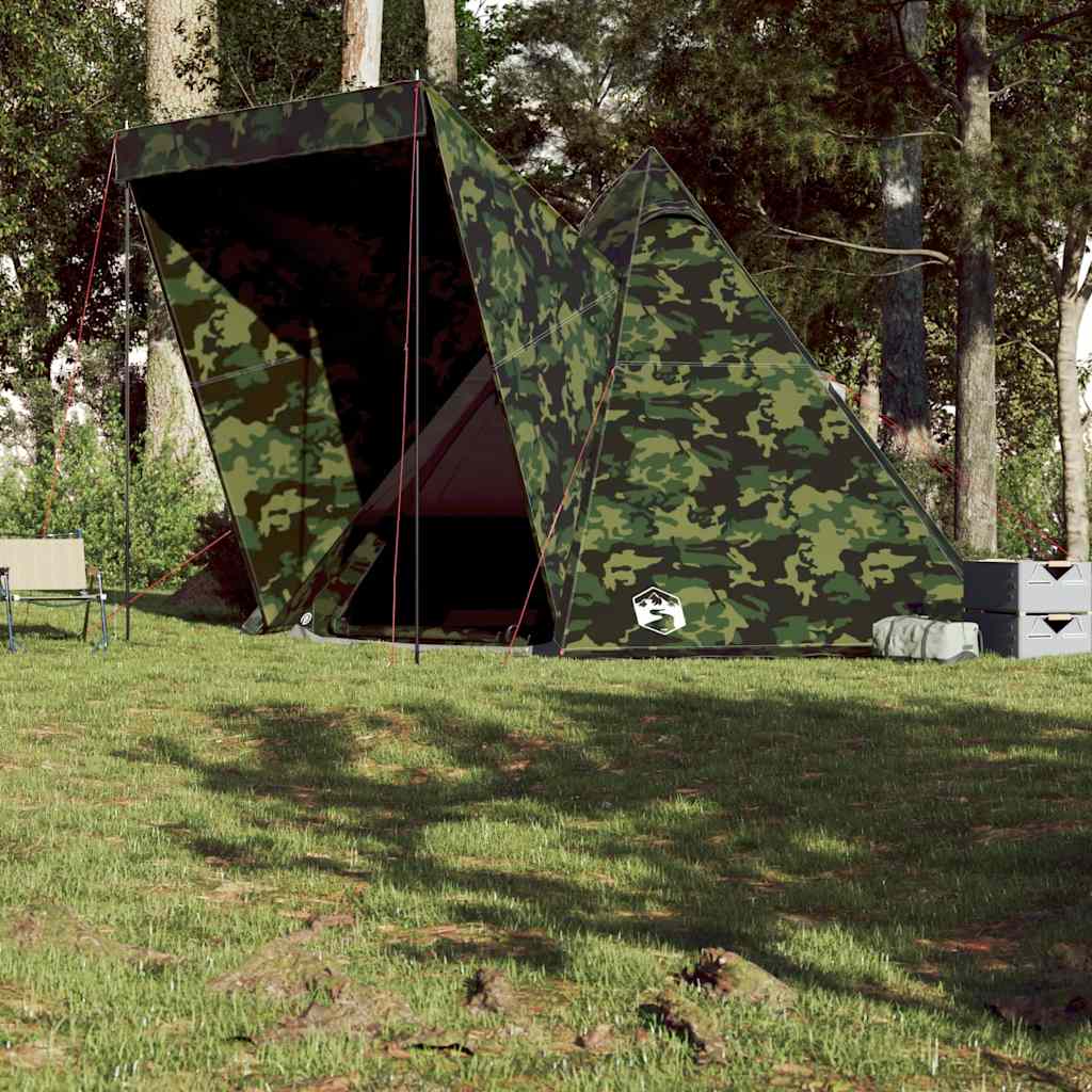 vidaXL Tente familiale tipi 6 personnes camouflage imperméable - Image 4