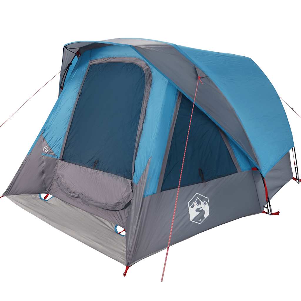 vidaXL Tente de cabine familiale 6 personnes bleu imperméable - Image 3