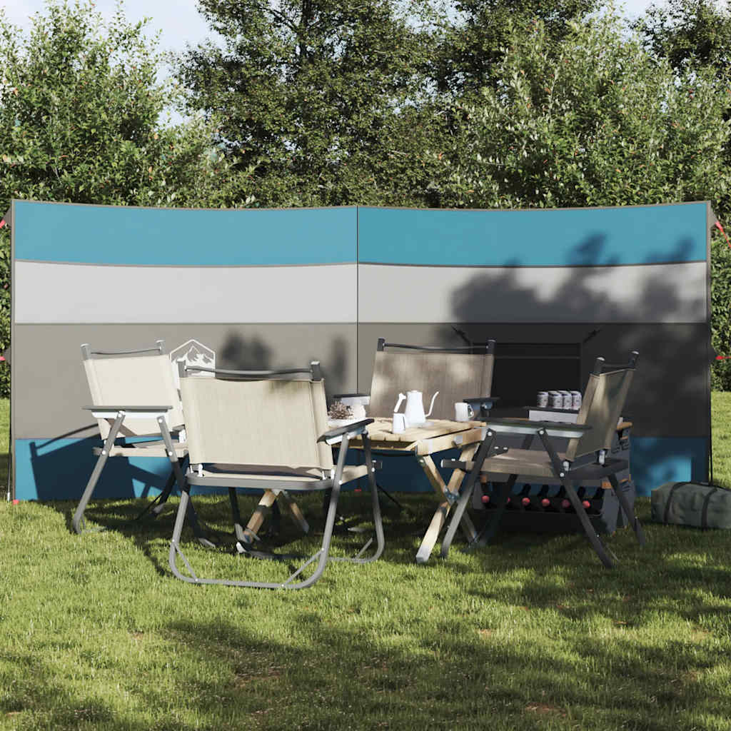 vidaXL Brise-vent de camping bleu 340x130 cm imperméable
