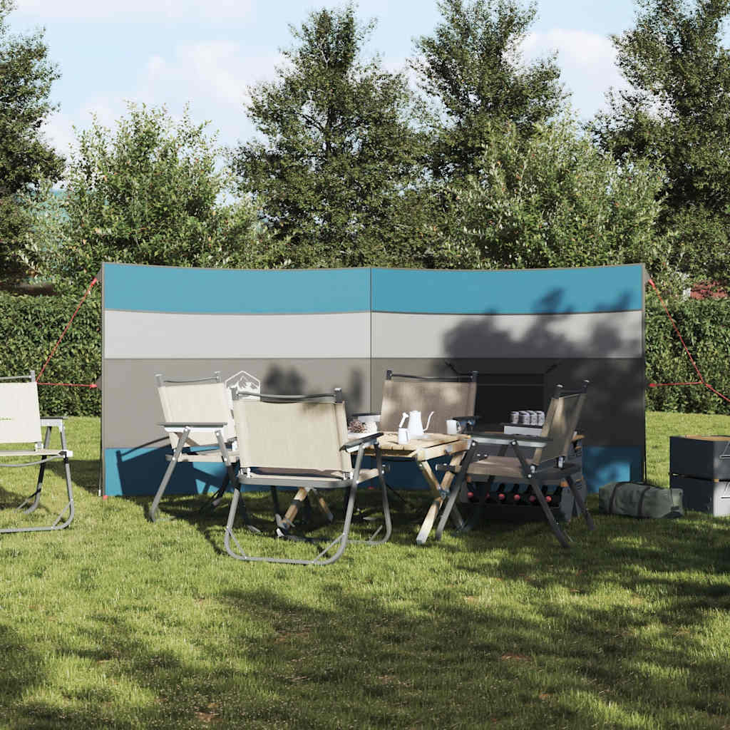 vidaXL Brise-vent de camping bleu 340x130 cm imperméable - Image 3
