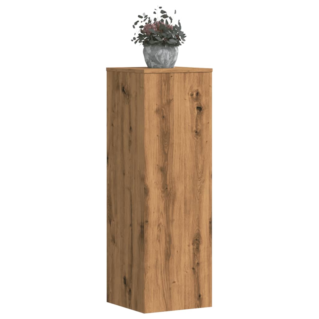 vidaXL Supports pour plantes 2 pcs chêne artisanal bois d'ingénierie