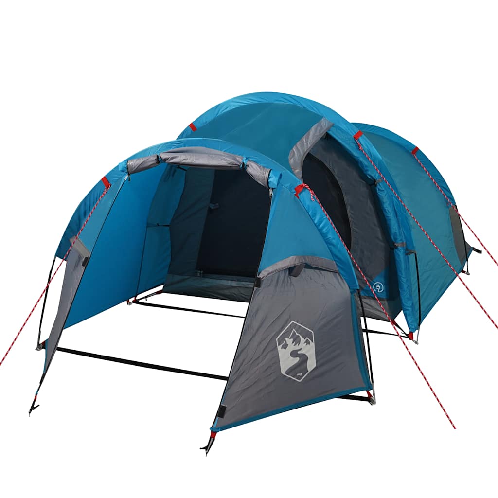 vidaXL Tente de camping tunnel 3 personnes bleu imperméable - Image 4