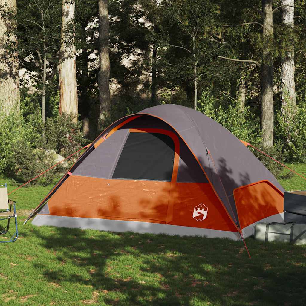 vidaXL Tente familiale à dôme 6 personnes orange imperméable - Image 3