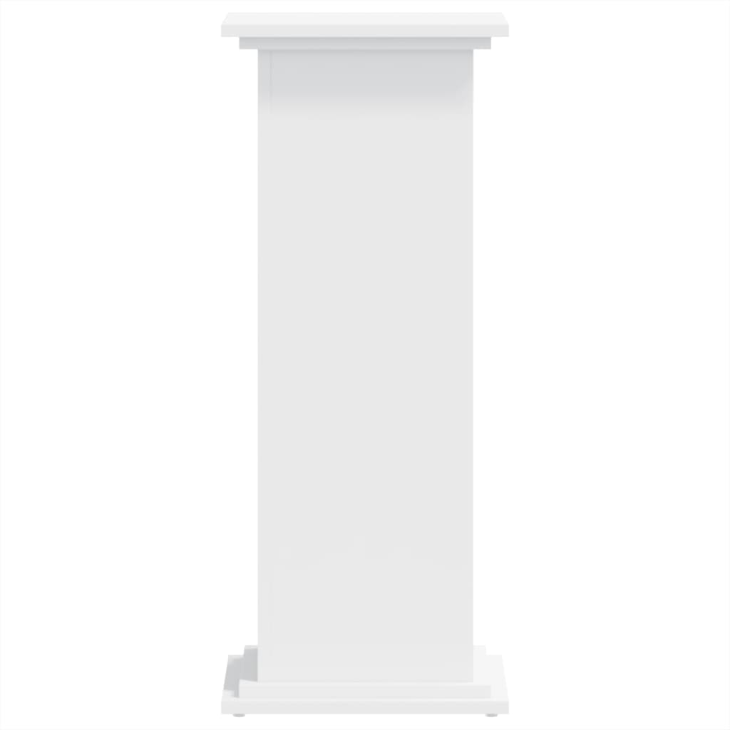 vidaXL Support pour plantes blanc 33x33x80 cm bois d'ingénierie - Image 4
