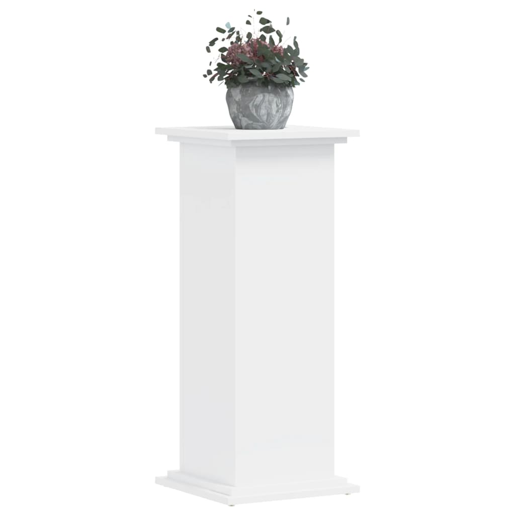 vidaXL Support pour plantes blanc 33x33x80 cm bois d'ingénierie - Image 3