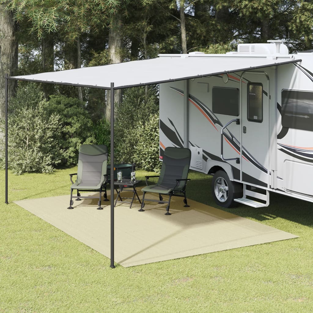 vidaXL Tapis de tente crème 5x3 m