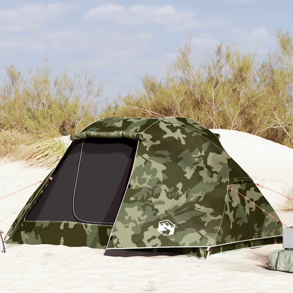 vidaXL Tente de pêche 5 personnes camouflage imperméable