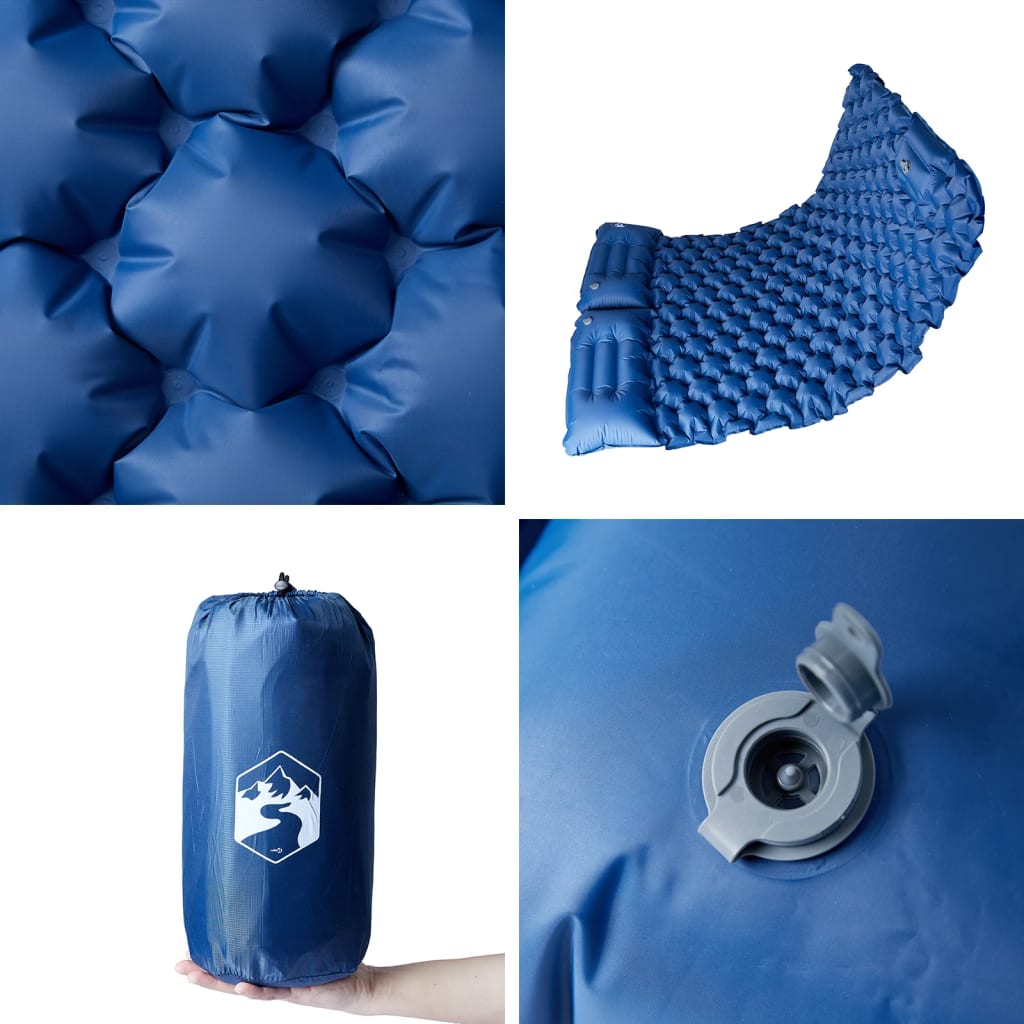 vidaXL Matelas de camping autogonflant avec oreillers 2 personnes - Image 5