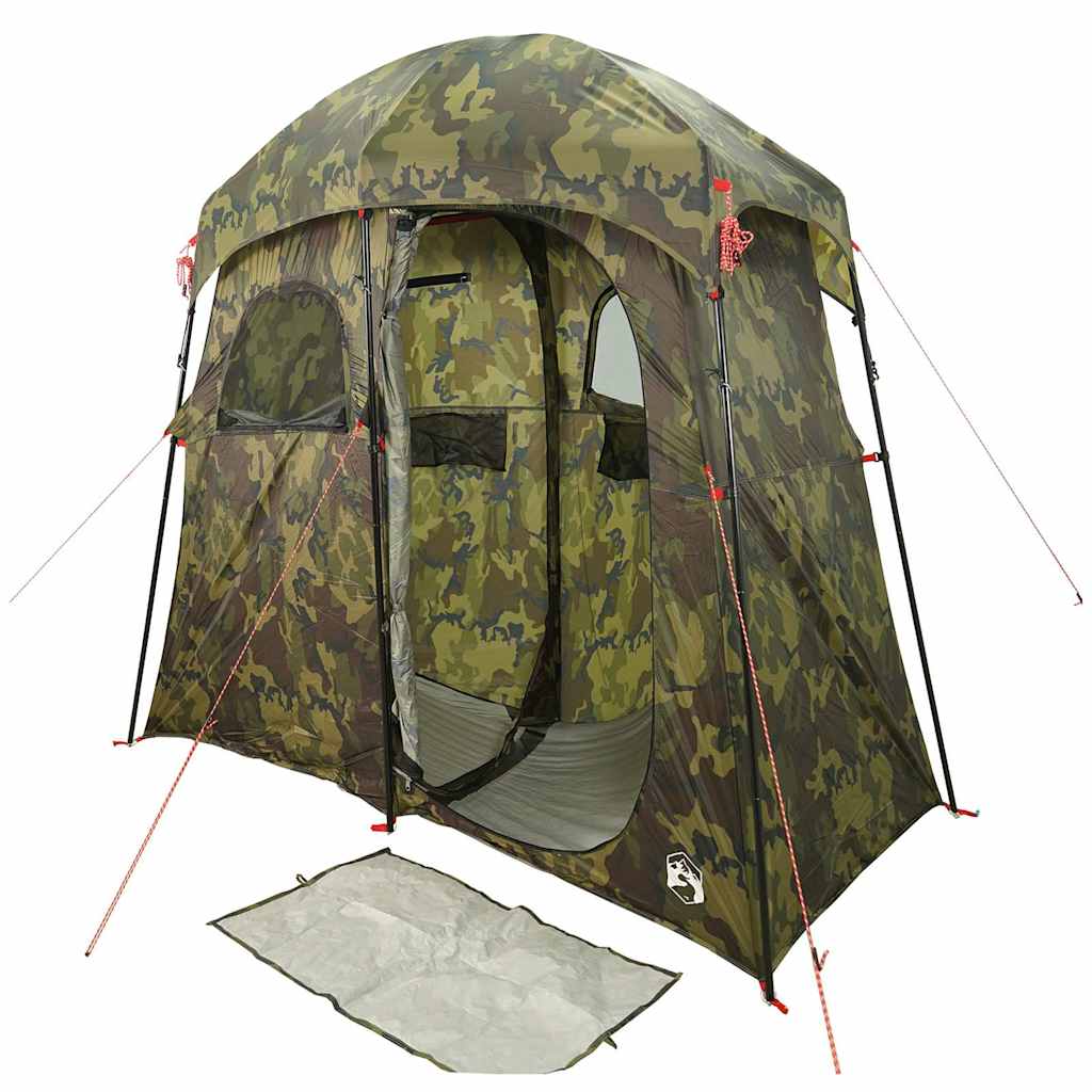 vidaXL Tente de douche 2 personnes camouflage imperméable - Image 4