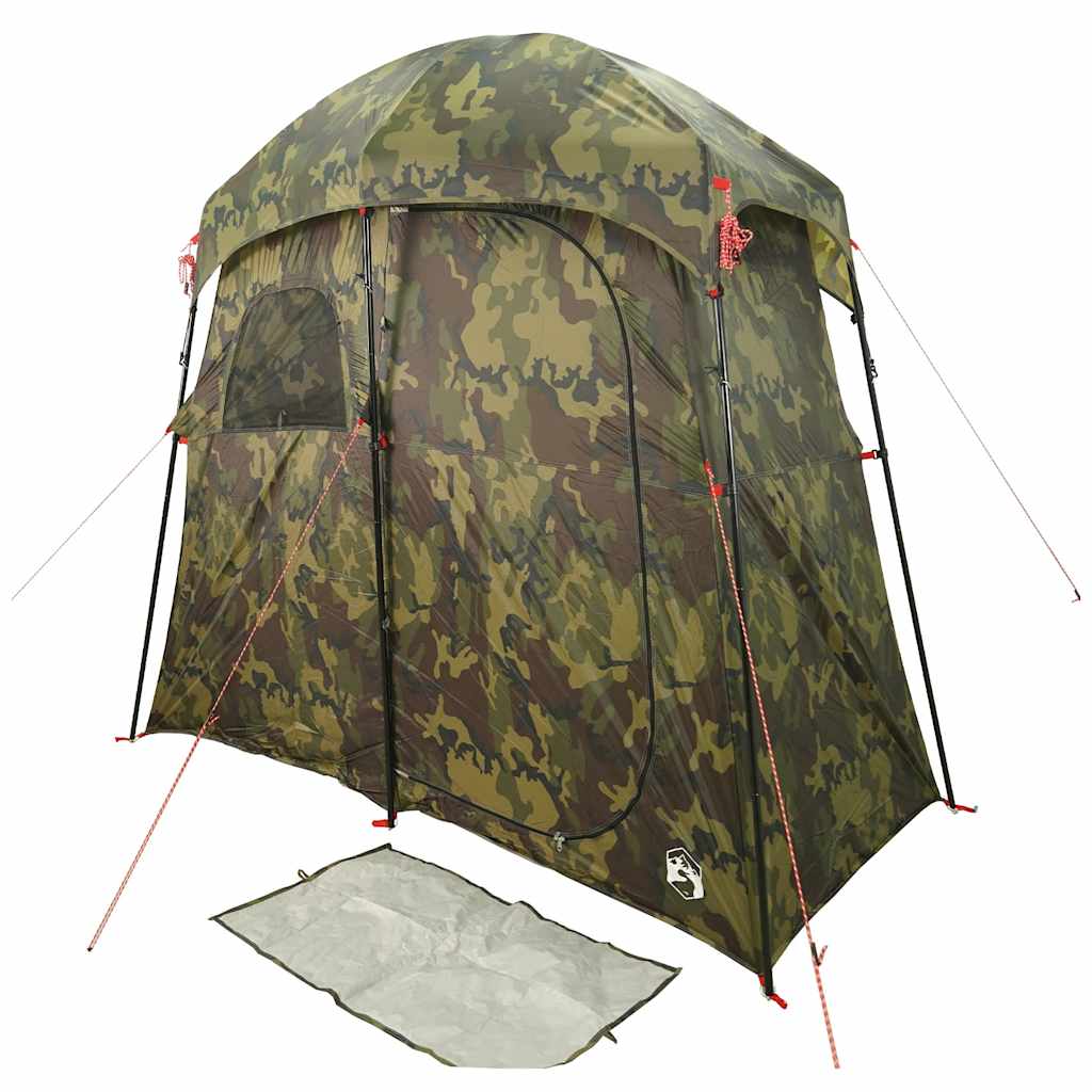vidaXL Tente de douche 2 personnes camouflage imperméable - Image 5
