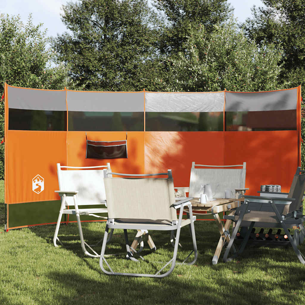 vidaXL Brise-vent de camping orange 366x152x152 cm imperméable