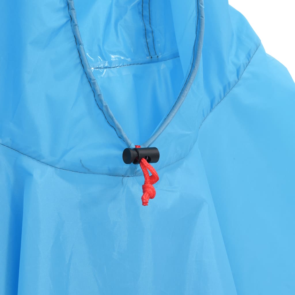 vidaXL Poncho de pluie avec capuche design 2 en 1 bleu 223x145 cm - Image 5