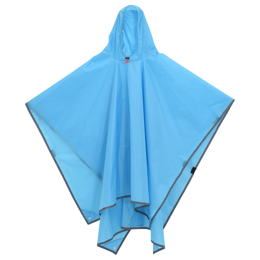 vidaXL Poncho de pluie avec capuche design 2 en 1 bleu 223x145 cm - Image 3