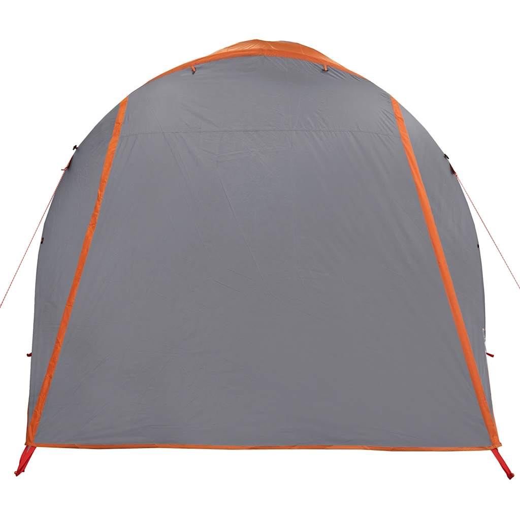 vidaXL Tente familiale tunnel 6 personnes gris et orange imperméable - Image 6