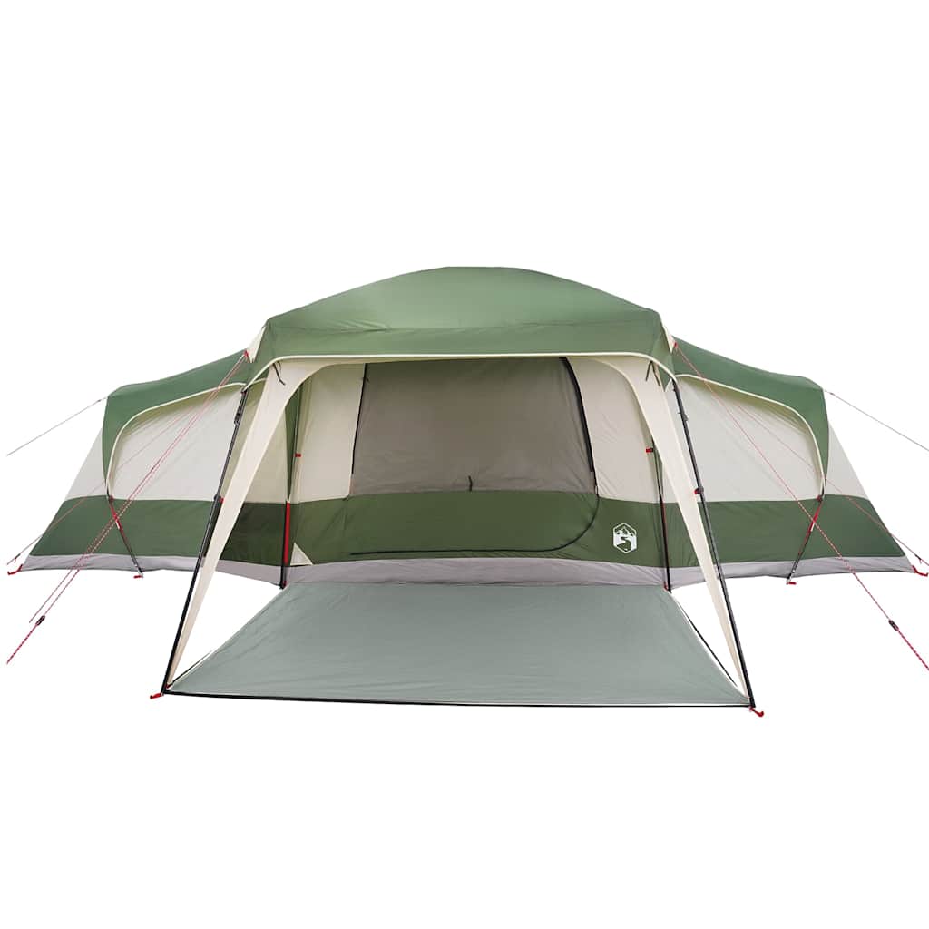 vidaXL Tente familiale avec dôme porche 9 personnes vert imperméable - Image 6