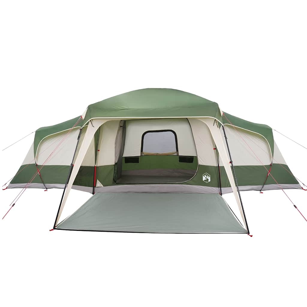 vidaXL Tente familiale avec dôme porche 9 personnes vert imperméable - Image 5