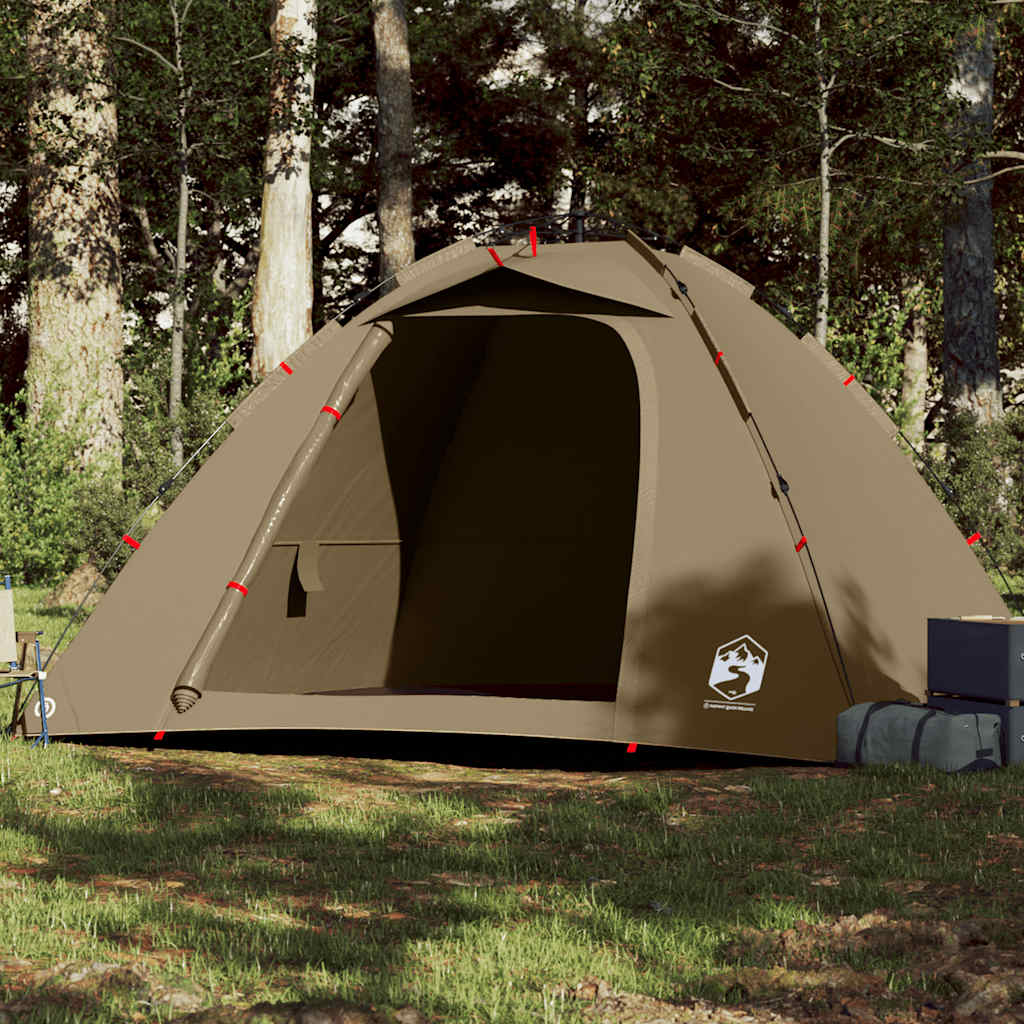 vidaXL Tente de pêche 4 personnes vert olive libération rapide