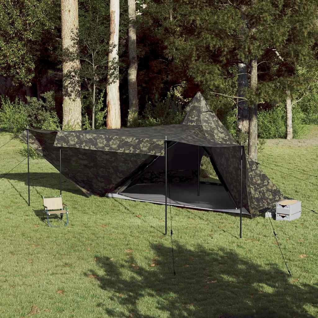 vidaXL Tente familiale tipi 8 personnes camouflage imperméable - Image 4