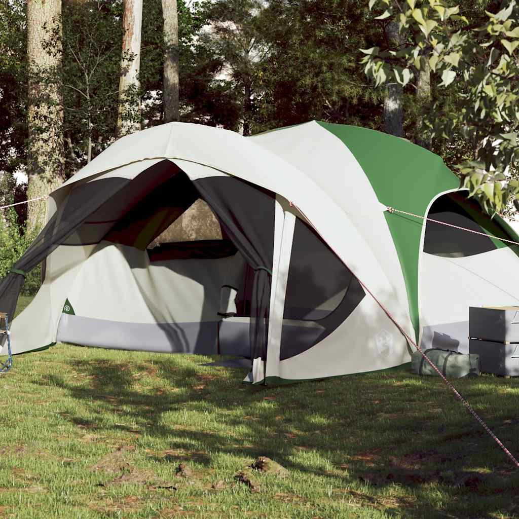 vidaXL Tente de cabine familiale 6 personnes vert imperméable