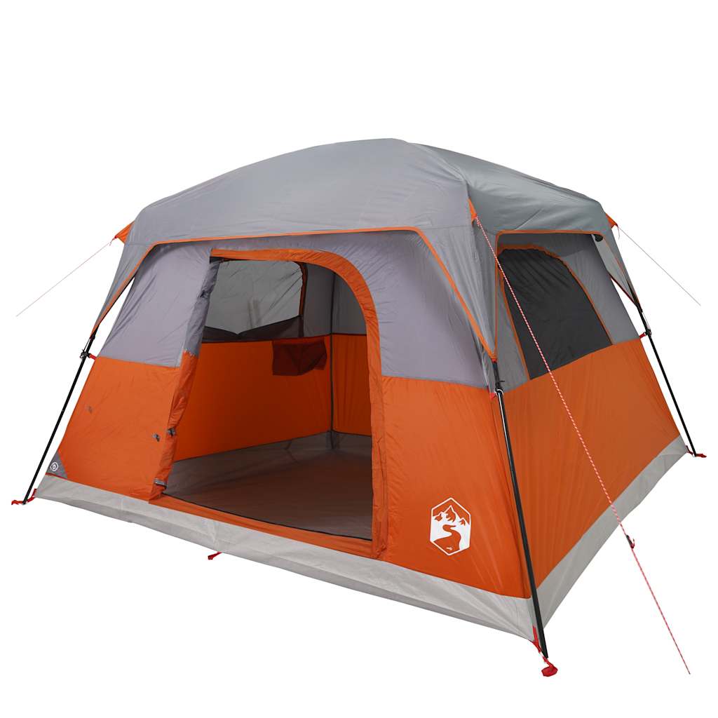 vidaXL Tente de camping de cabine 4 personnes orange imperméable - Image 5