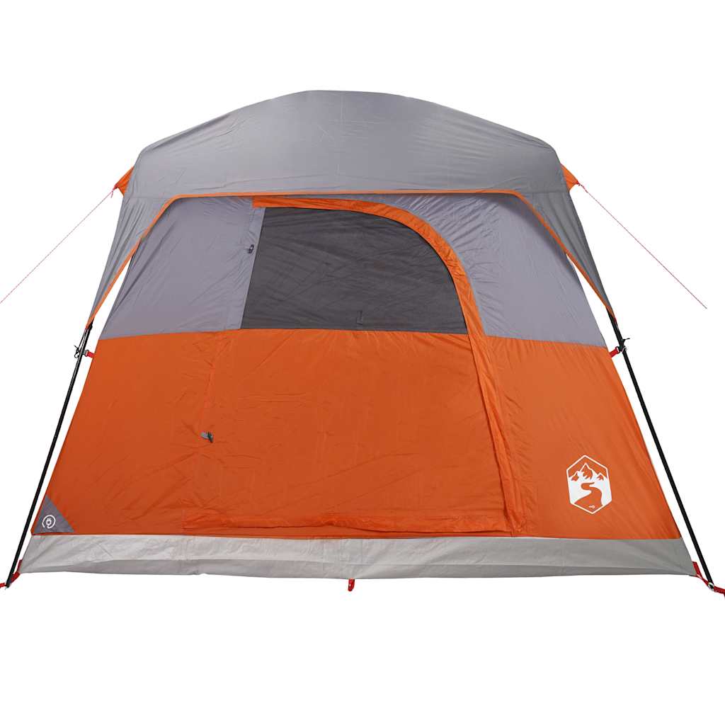 vidaXL Tente de camping de cabine 4 personnes orange imperméable - Image 6