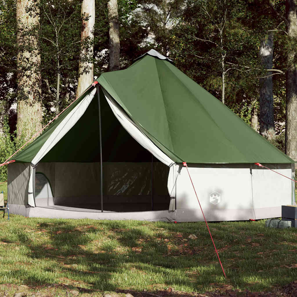 vidaXL Tente familiale tipi 12 personnes vert imperméable