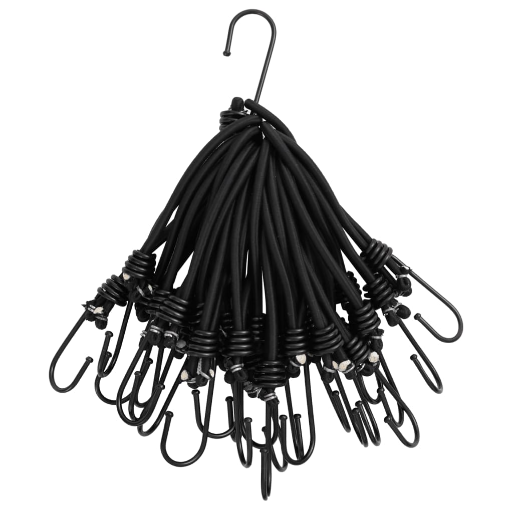 vidaXL Cordon élastique avec crochets 25 pcs 17 cm
