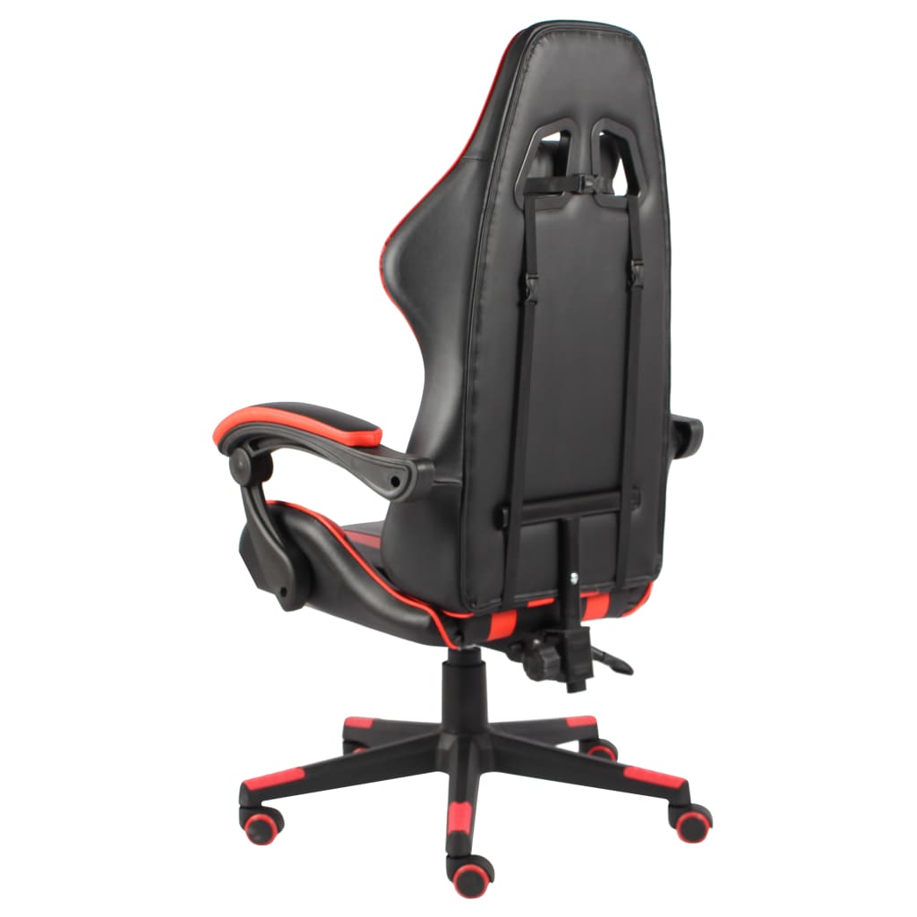 vidaXL Fauteuil de jeux vidéo Noir et rouge Similicuir - Image 3