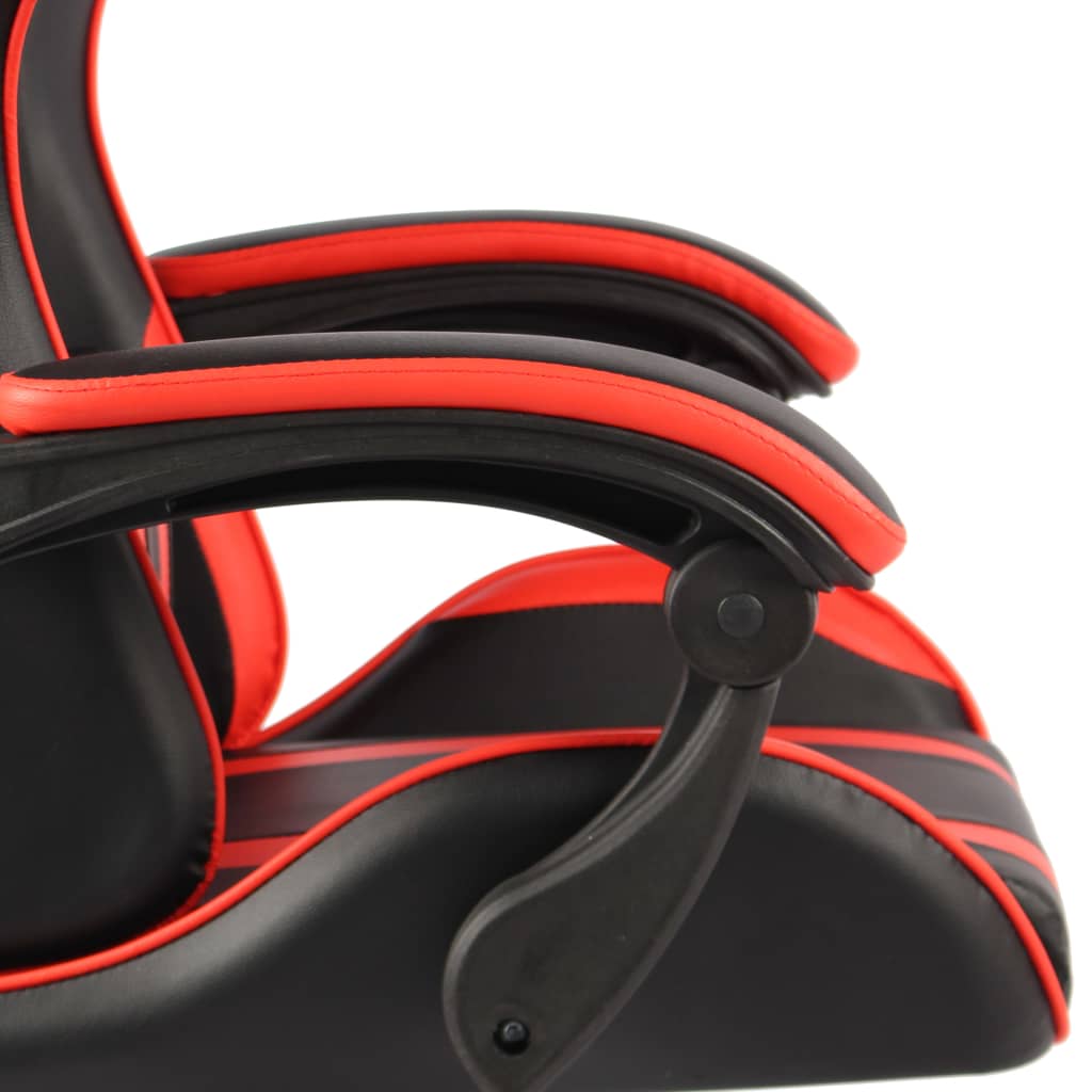 vidaXL Fauteuil de jeux vidéo Noir et rouge Similicuir - Image 5
