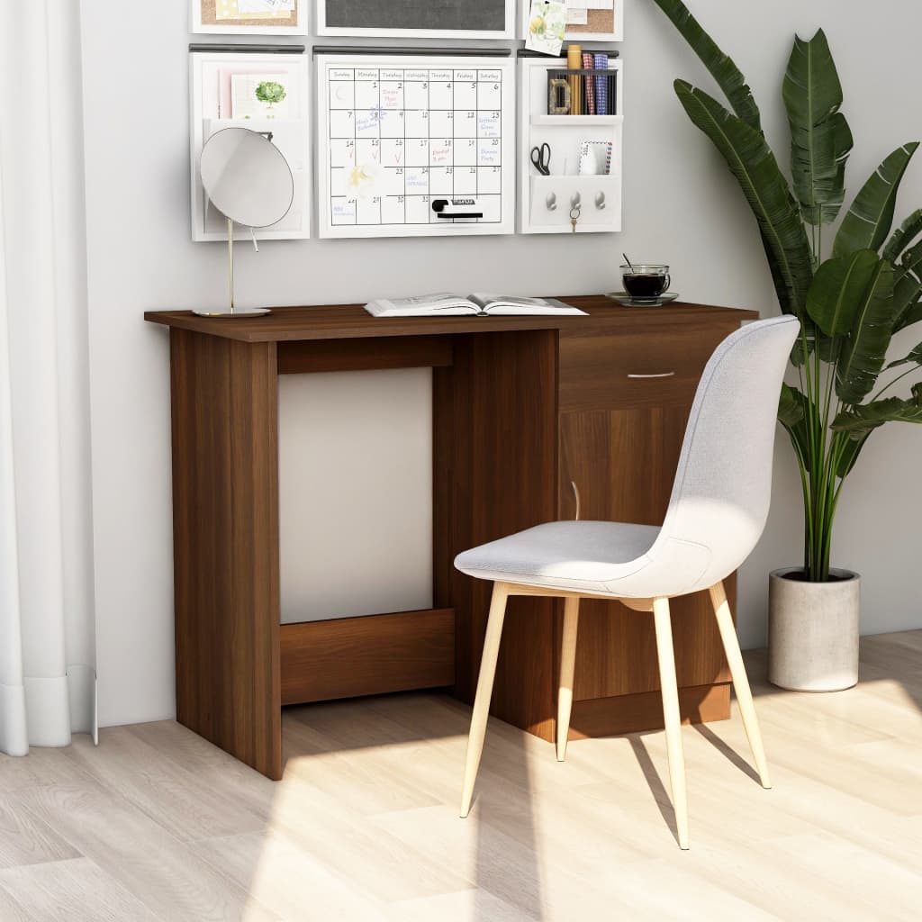 vidaXL Bureau Chêne marron 100x50x76 cm Bois d'ingénierie