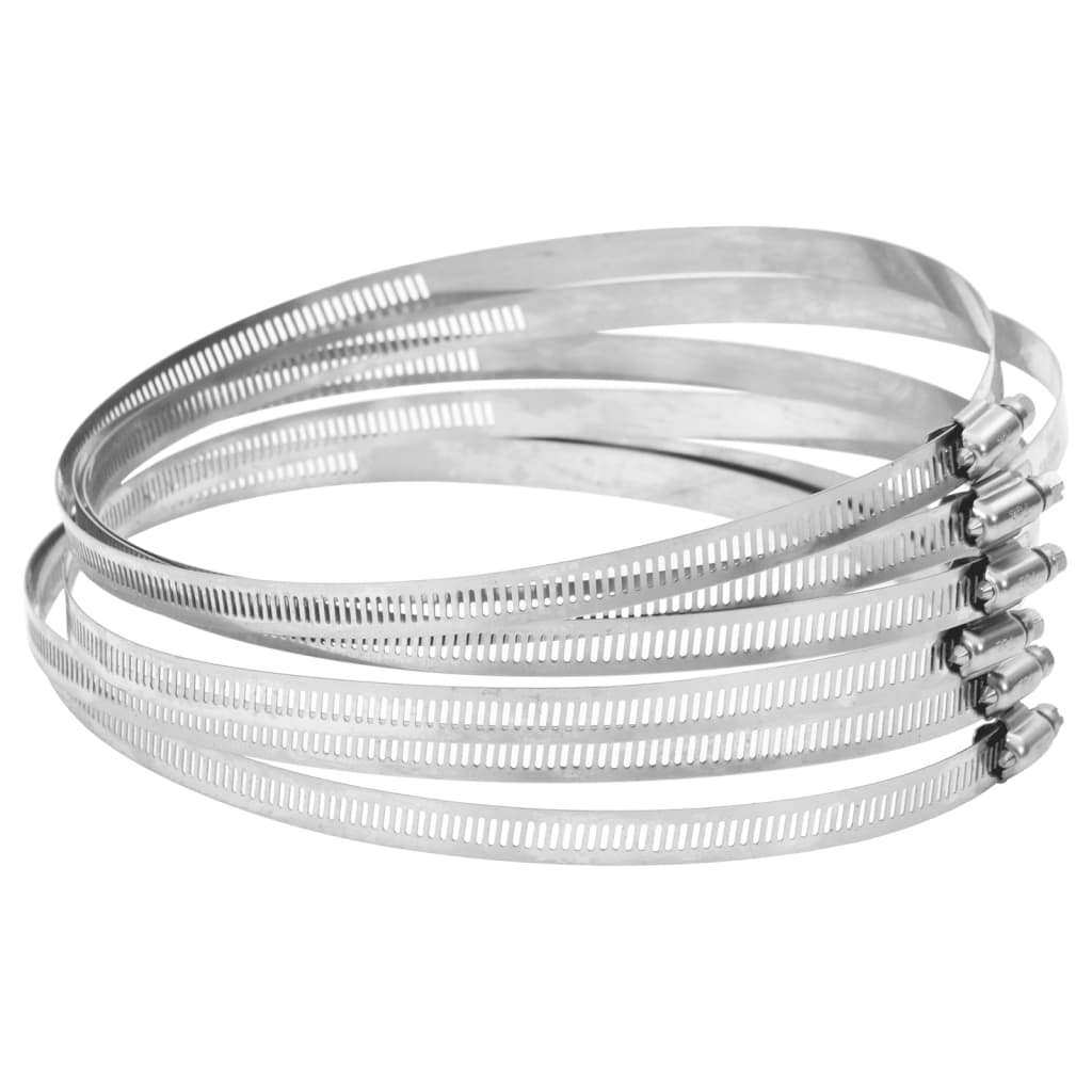 vidaXL Colliers de serrage 6 pcs 91-220 mm acier inoxydable 304