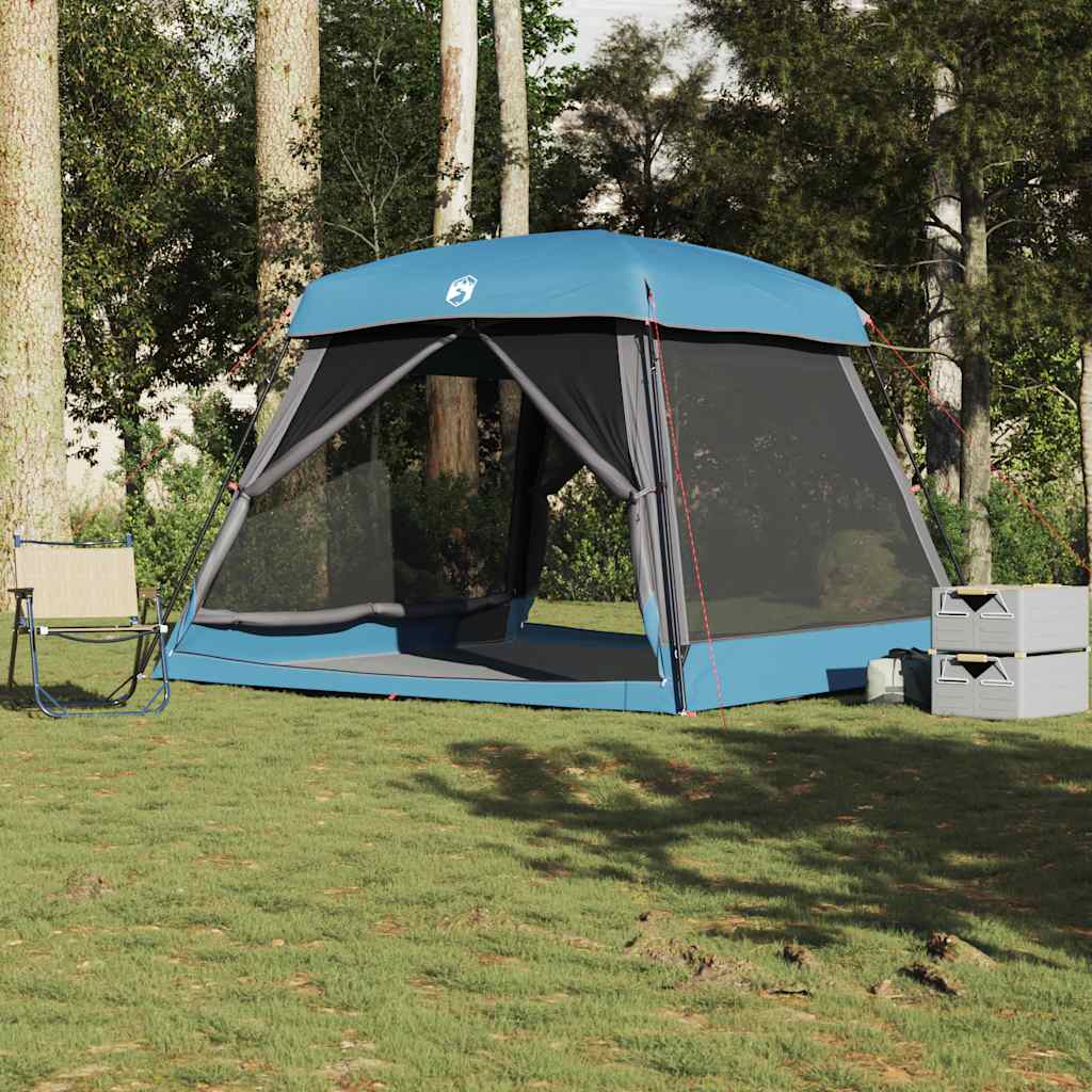 vidaXL Tente de cabine familiale 6 personnes bleu imperméable