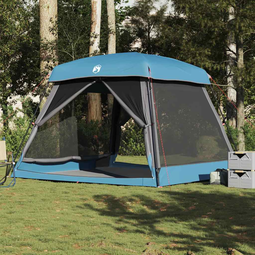vidaXL Tente de cabine familiale 6 personnes bleu imperméable - Image 4