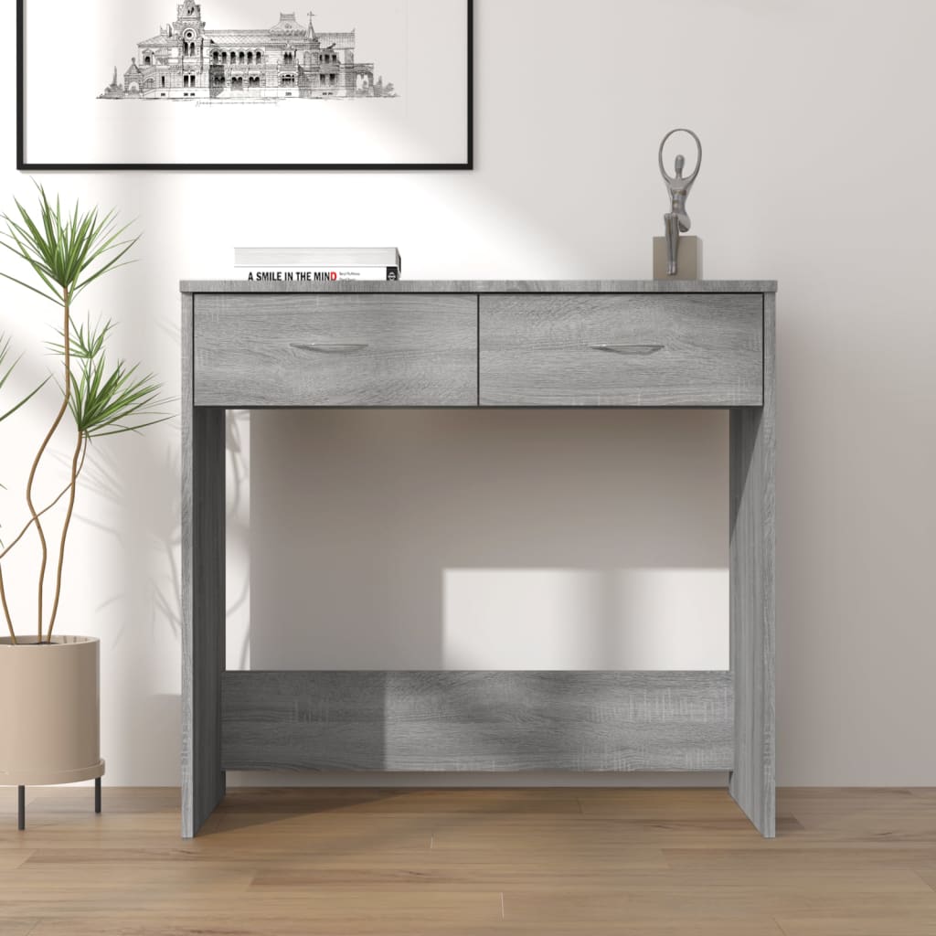 vidaXL Bureau sonoma gris 80x40x75 cm bois d'ingénierie